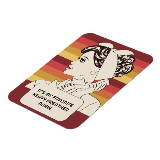 Aangepaste tekst Retro Woman Magneet (Linkerzijde)