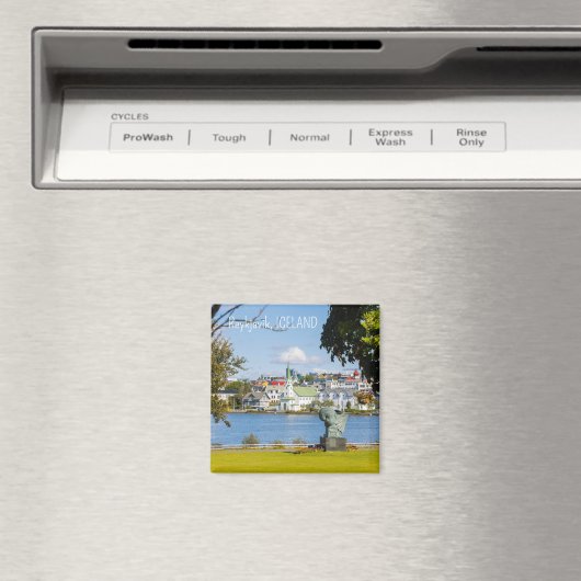 Aangepaste tekst Reykjavik, IJsland Magneet (Insitu (Vaatwasser))