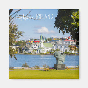 Aangepaste tekst Reykjavik, IJsland Magneet