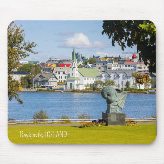 Aangepaste tekst Reykjavik, IJsland Muismat (Voorkant)