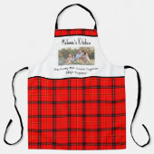 Aangepaste tekst Rode Buffel Plaid Schort (Voorkant)