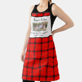Aangepaste tekst Rode Buffel Plaid Schort (Insitu)