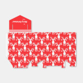 Aangepaste tekst rode Pickleball Reindeers 🎁 Bedankdoosjes (Uitgevouwen)