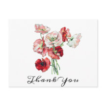 Aangepaste tekst Rode/Roze Klaprozen Trouwboeket B