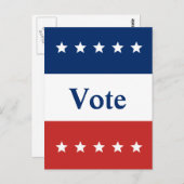 Aangepaste tekst Rode Witte en Blauwe Stemming Briefkaart (Voorkant / Achterkant)