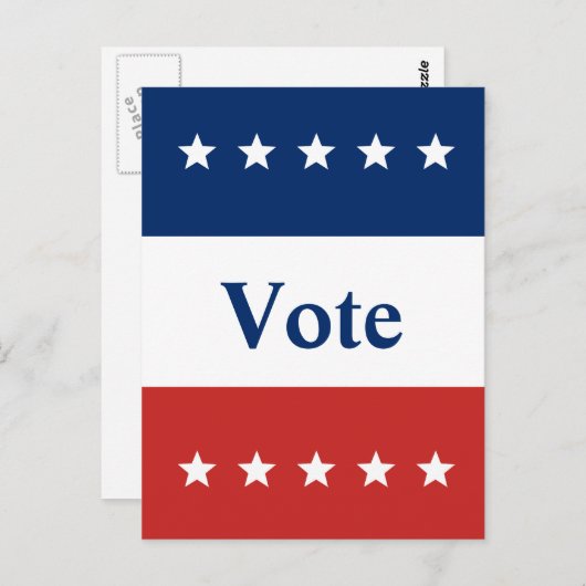 Aangepaste tekst Rode Witte en Blauwe Stemming Briefkaart (Voorkant / Achterkant)