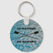 Aangepaste tekst roeiriemen op water sleutelhanger (Voorkant)