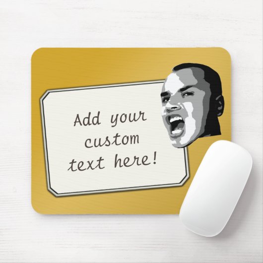 Aangepaste tekst roepen op Gradient Gold Muismat (Met muis)