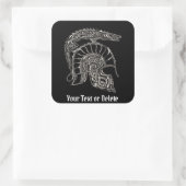 Aangepaste tekst Roman Soldier Metal Dragon War He Vierkante Sticker (Tas)