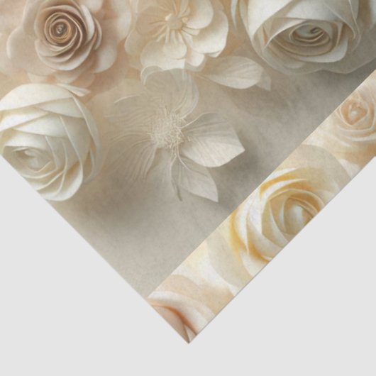 Aangepaste Tekst Romantische Bloemenkunst met Roze Tissuepapier (Detail)