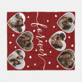 Aangepaste tekst Romantische Hart Fotocollage Fleece Deken (Voorkant (Horizontaal))