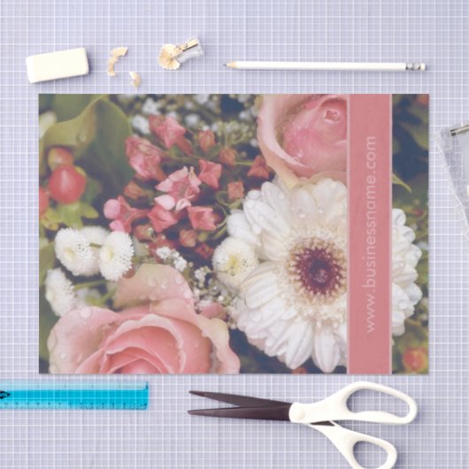 Aangepaste tekst Romantische ventilator Bouquet Tissuepapier (Craft)