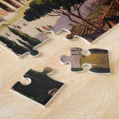 Aangepaste tekst Rome Italië Colosseum Retro Aquar Legpuzzel (Zijkant)