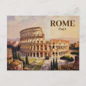 Aangepaste tekst Rome Italië Colosseum Retro Water Briefkaart (Voorkant)