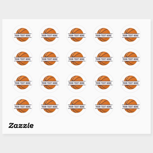 Aangepaste tekst ronde sticker (Vel)