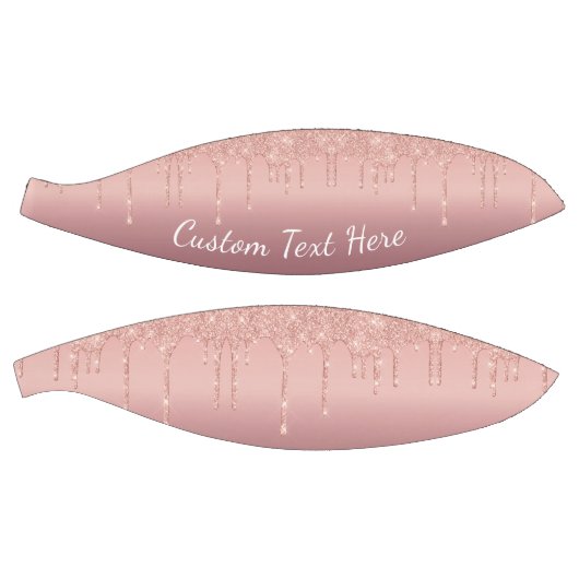 Aangepaste tekst Roos Gold Blush Glitter Sparkle D Basketbal (Panelen)