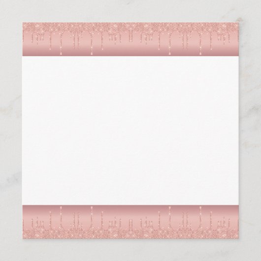 Aangepaste tekst Roos Gold Blush Glitter Sparkle D Programmakaart (Voorkant)