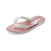 Aangepaste tekst / Roos Gold Glitter Retro Cat Kinder Teenslippers (Schuin)
