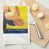 Aangepaste tekst, Rosie de Riveter "We kunnen het! Theedoek (Quarter Fold)