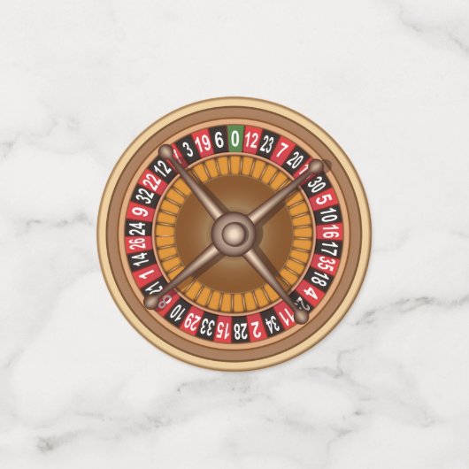 Aangepaste tekst Roulette Wiel tafel confetti (Kleine voorkant)