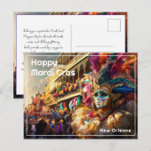 Aangepaste tekst Royal Regalia: Mardi Gras Extrava Briefkaart (Voorkant / Achterkant)