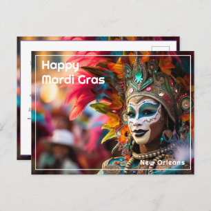 Aangepaste tekst Royal Regalia: Mardi Gras Extrava Briefkaart