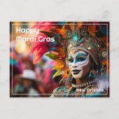 Aangepaste tekst Royal Regalia: Mardi Gras Extrava Briefkaart (Voorkant)