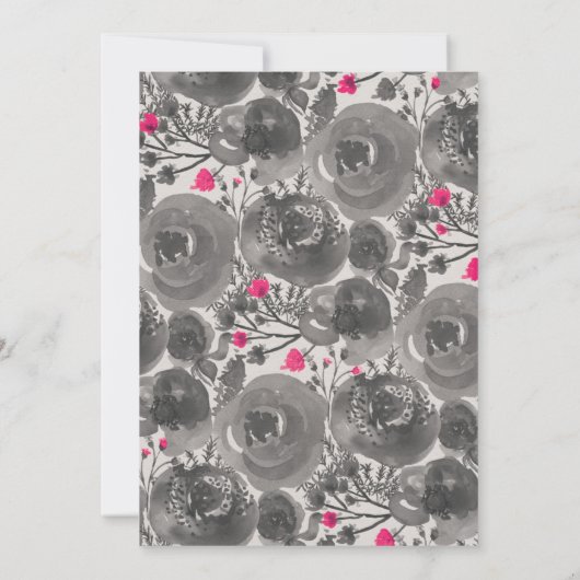 Aangepaste tekst Roze 4 Fotocollage Afstuderen Aankondiging (Achterkant)