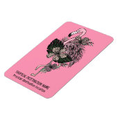 Aangepaste tekst Roze Flamingo Magneet (Linkerzijde)