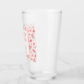 Aangepaste tekst, Roze Happy Valentine's Day Pint Glas (Links)