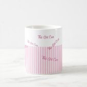 Aangepaste tekst roze koffiemok (Center)