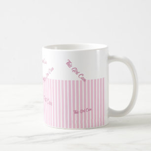 Aangepaste tekst roze koffiemok