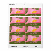 Aangepaste tekst Roze mager groen omgrenzingsboek Etiket (Full Sheet)