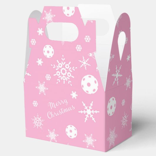 Aangepaste tekst Roze 💟 Pickleball 🎄 Vrolijk ker Bedankdoosjes (Geopend)