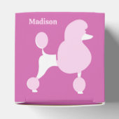 Aangepaste tekst Roze Poodle Bedankdoosjes (Bovenkant)