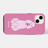 Aangepaste tekst Roze Poodle iPhone Hoesje (Achterkant horizontaal)