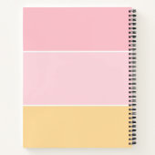 Aangepaste tekst Roze Vanille Geel Gestreepte Sjab Notitieboek (Achterkant)