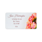 Aangepaste tekst Rozen adresetiketten Etiket (Voorkant)