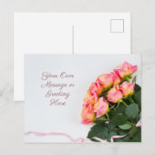 Aangepaste tekst Rozen ansichtkaart Briefkaart (Voorkant / Achterkant)