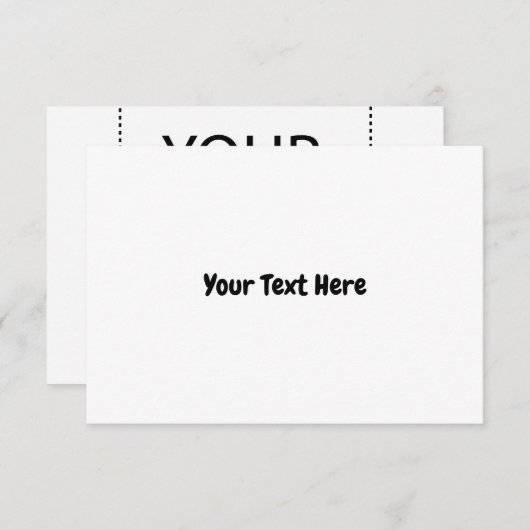 Aangepaste tekst RSVP kaartje (Voorkant / Achterkant)