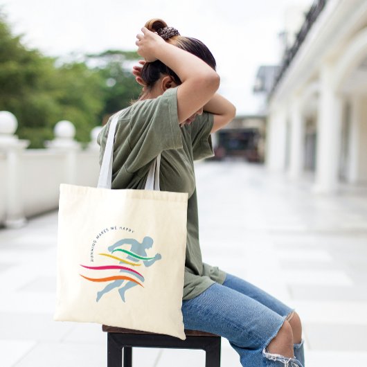 Aangepaste tekst runner/atleet tote bag
