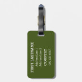 Aangepaste tekst Russell Herfst bagagelabel (Achterkant verticaal)