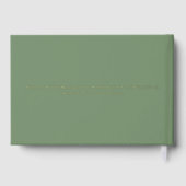 Aangepaste Tekst Sage Groene Gouden Brieven aan de Gastenboek (Achterkant)