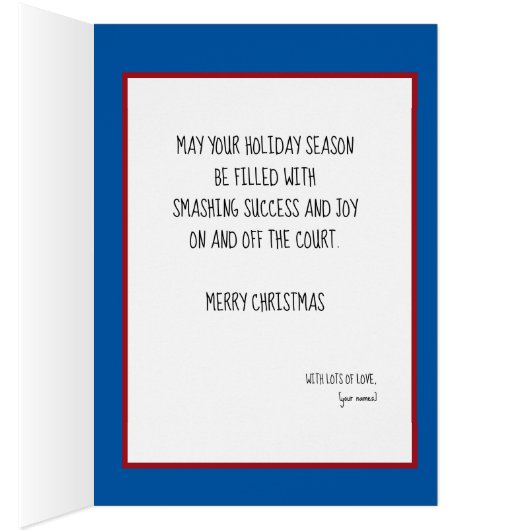 🎾🎄Aangepaste tekst, Santa Smashmas Padel (Binnen (Rechts))