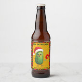 Aangepaste tekst Santa's Pickleball Rally Bier Etiket (Voorkant)