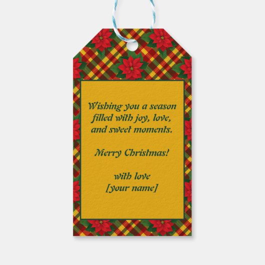 Aangepaste tekst Santa's Pickleball Rally Cadeaulabel (Achterkant)