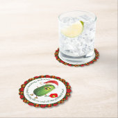 Aangepaste tekst Santa's Pickleball Rally Kartonnen Onderzetters (Insitu)