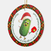 Aangepaste tekst Santa's Pickleball Rally Keramisch Ornament (Links)