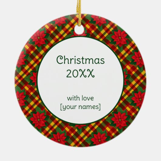 Aangepaste tekst Santa's Pickleball Rally Keramisch Ornament (Achterkant)