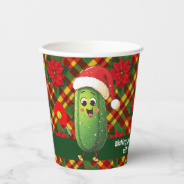 Aangepaste tekst Santa's Pickleball Rally Papieren Bekers